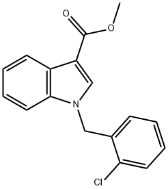 1H-INDOLE-3-CARBOXYLIC ACID, 1-[(2-CHLOROPHENYL)METHYL]-,METHYL ESTER Structure