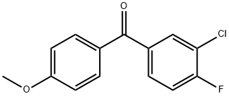(3-氯-4-氟苯基)(4-甲氧基苯基)甲酮, 760192-87-8, 结构式