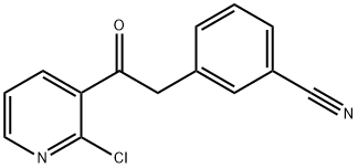 2-CHLORO-3-[2-(3-CYANOPHENYL)-1-OXOETHYL]PYRIDINE Structure