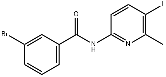 BENZAMIDE, 3-BROMO-N-(5-IODO-6-METHYL-2-PYRIDINYL)- Structure