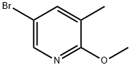 5-ブロモ-2-メトキシ-3-メチルピリジン 化学構造式