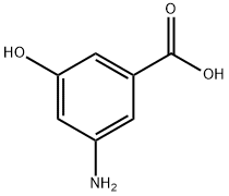 3-アミノ-5-ヒドロキシ安息香酸 化学構造式