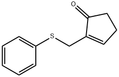 2-[(苯基硫醇)甲基]-2-环戊烯-1-酮, 76047-52-4, 结构式