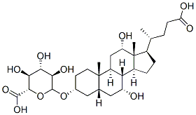 (3a,5b,7a,12a)-23-carboxy-7,12-dihydroxy-24-norcholan-3-yl b-D-glucopyranosiduronic acid, 76060-22-5, 结构式