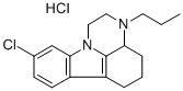 1H-Pyrazino(3,2,1-jk)carbazole, 2,3,3a,4,5,6-hexahydro-9-chloro-3-prop yl-, hydrochloride Structure