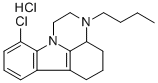 1H-Pyrazino(3,2,1-jk)carbazole, 2,3,3a,4,5,6-hexahydro-3-butyl-10-chlo ro-, hydrochloride Structure