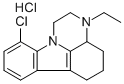 1,10-Trimethylene-2-ethyl-6-chloro-1,2,3,4-tetrahydropyrazino(1,2-a)in dole hydrochloride Structure