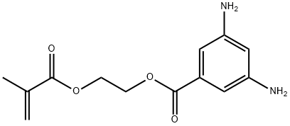 2-(甲基丙烯酸)乙酯3,5-二氨基苯甲酸 结构式
