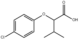 2-(4-chlorophenoxy)-3-methylbutanoic acid Struktur
