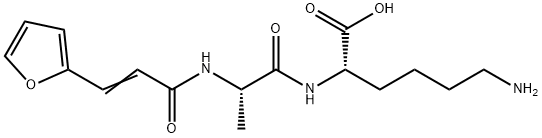 N-(3-[2-フリル]アクリロイル)-ALA-LYS 化学構造式