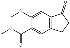 1H-Indene-5-carboxylic acid, 2,3-dihydro-6-methoxy-1-oxo-, methyl ester Struktur