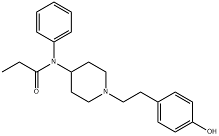 N-[1-[2-(4-HYDROXY-PHENYL)-ETHYL]-PIPERIDIN-4-YL]-N-PHENYL-PROPIONAMIDE Struktur