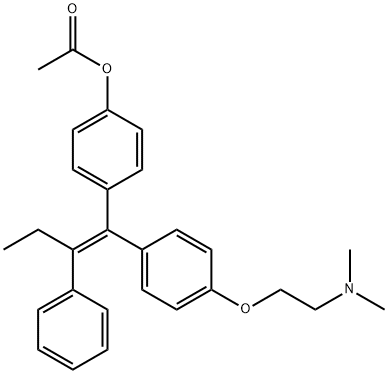 (E)-4-Acetoxy Tamoxifen 结构式