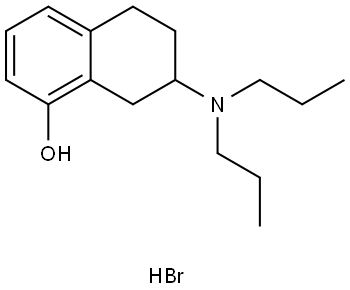 7-(二丙基氨基)-5,6,7,8-四氢-1-萘酚氢溴酸盐,76135-31-4,结构式