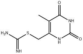 Carbamimidothioic acid, (1,2,3,6-tetrahydro-5-methyl-2,6-dioxo-4-pyrimidinyl)methyl ester (9CI) Struktur