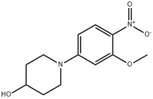 1-(3-甲氧基-4-硝基-苯基)-哌啶-4-醇 结构式