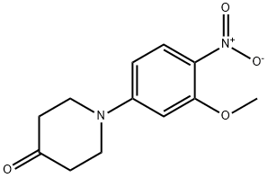 1-(3-Methoxy-4-nitrophenyl)piperidin-4-one Struktur