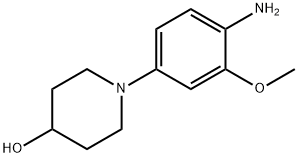 1-(4-amino-3-methoxyphenyl)piperidin-4-ol Struktur
