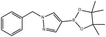 1-ベンジル-4-(4,4,5,5-テトラメチル-1,3,2-ジオキサボロラン-2-イル)ピラゾール 化学構造式
