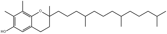 3,4-dihydro-2,7,8-trimethyl-2-(4,8,12-trimethyltridecyl)-2H-benzopyran-6-ol  Struktur