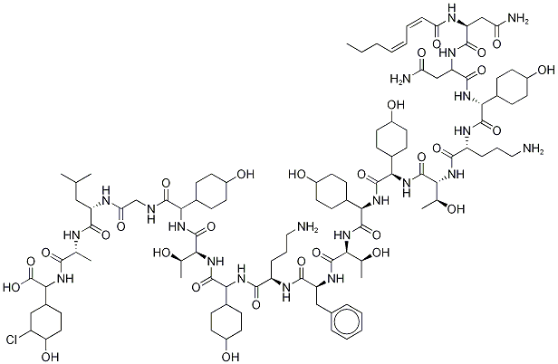 ラモプラニン 化学構造式