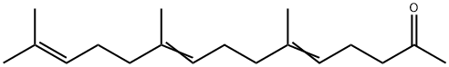 6,10,14-トリメチル-5,9,13-ペンタデカトリエン-2-オン 化学構造式
