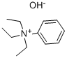 TRIETHYLPHENYLAMMONIUM HYDROXIDE 化学構造式