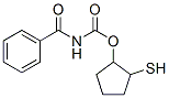 (2-sulfanylcyclopentyl) N-benzoylcarbamate Struktur