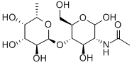 2-ACETAMIDO-2-DEOXY-4-O-(A-L-FUCOPYRANOSYL)-D-GLUCOPYRANOSE 化学構造式