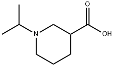 1-イソプロピルピペリジン-3-カルボン酸 化学構造式