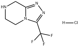 3-(Trifluoromethyl)-5,6,7,8-tetrahydro-[1,2,4]triazolo[4,3-a]pyrazine hydrochloride Structure