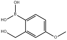 2-HYDROXYMETHYL-4-METHOXYPHENYLBORONIC ACID, 762263-92-3, 结构式