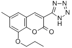 2H-1-Benzopyran-2-one, 6-methyl-8-propoxy-3-(1H-tetrazol-5-yl)- Structure