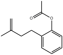 4-(2-アセトキシフェニル)-2-メチル-1-ブテン 化学構造式