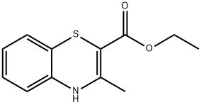 3-メチル-4H-1,4-ベンゾチアジン-2-カルボン酸エチル 化学構造式