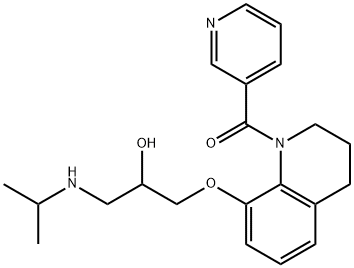 1,2,3,4-tetrahydro-8-[2-hydroxy-3-(isopropylamino)propoxy]-1-(3-pyridylcarbonyl)quinoline Structure