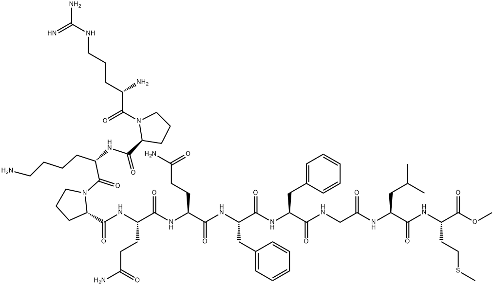 ARG-PRO-LYS-PRO-GLN-GLN-PHE-PHE-GLY-LEU-MET-OME Structure