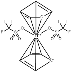 チタノセンビス(トリフルオロメタンスルホナート) 化学構造式