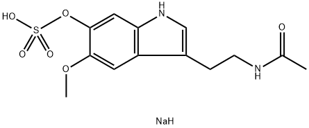 6-Sulfatoxy Melatonin SodiuM Salt, 76290-78-3, 结构式
