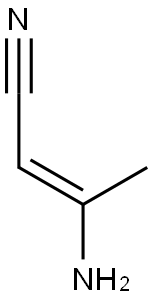 (E)-3-氨基丁-2-烯腈, 763-33-7, 结构式