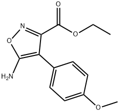 ETHYL 5-AMINO-4-(4-METHOXYPHENYL)ISOXAZOLE-3-CARBOXYLATE Struktur