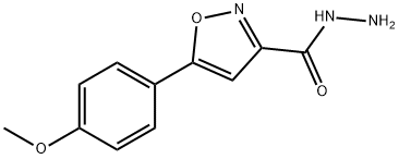 5-(4-甲氧基苯基)-异恶唑-3-酰肼, 763109-56-4, 结构式