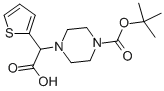 2-(4-BOC-ピペラジニル)-2-(2-チエニル)酢酸 化学構造式