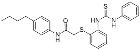 2-((2-[(ANILINOCARBOTHIOYL)AMINO]PHENYL)SULFANYL)-N-(4-BUTYLPHENYL)ACETAMIDE Structure