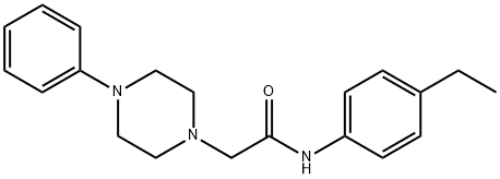 N-(4-ETHYLPHENYL)-2-(4-PHENYLPIPERAZINO)ACETAMIDE 结构式
