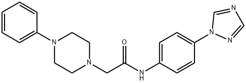 2-(4-PHENYLPIPERAZINO)-N-[4-(1H-1,2,4-TRIAZOL-1-YL)PHENYL]ACETAMIDE 结构式