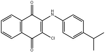 2-CHLORO-3-(4-ISOPROPYLANILINO)NAPHTHOQUINONE 结构式