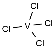 四氯化钒,7632-51-1,结构式