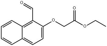 2-[(1-ホルミル-2-ナフチル)オキシ]酢酸エチル 化学構造式