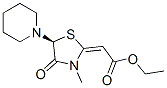 ethyl (S)-(3-methyl-4-oxo-5-piperidin-1-ylthiazolidin-2-ylidene)acetate Structure